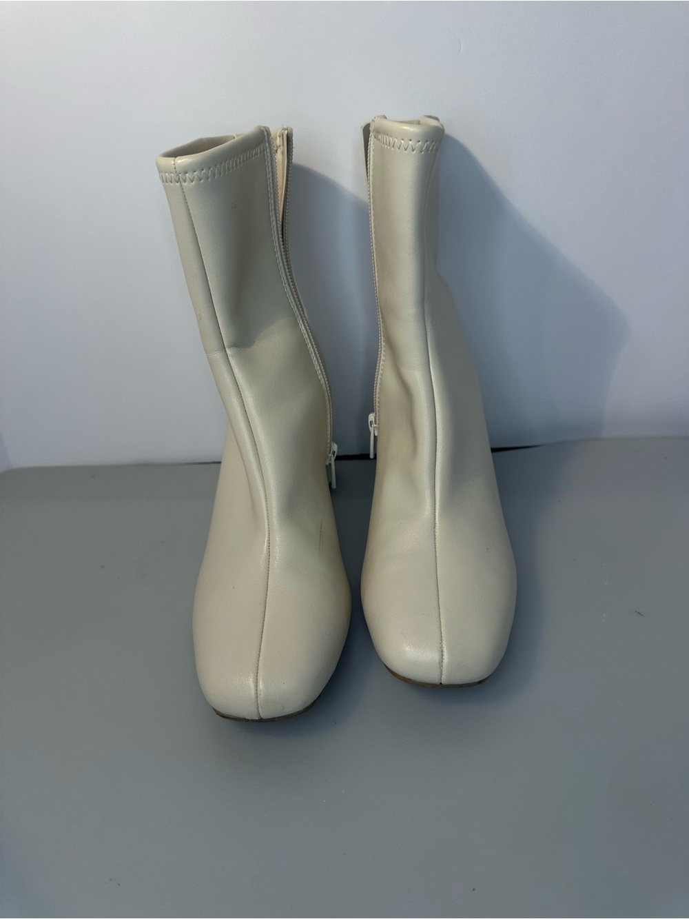 A new Day Cream Stretch Sock Ankle Boots